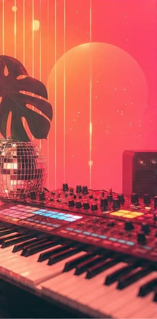 Music creator at work
